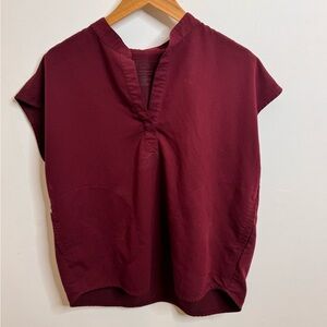 Figs Deep Red Women's Scrub top